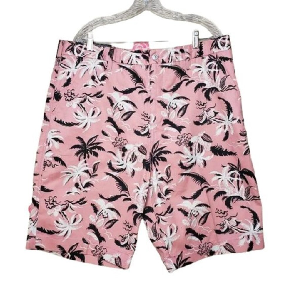 LEVIS Shorts Sta-Prest Pink Palm Boxy Shorts Mens Size 38 NEW